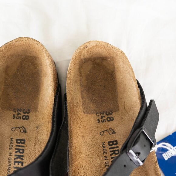 Birkenstock Gizeh Regular Fit Birko Flor Black / US Men's 6 Women's 8 EU 39 New - Picture 4 of 5